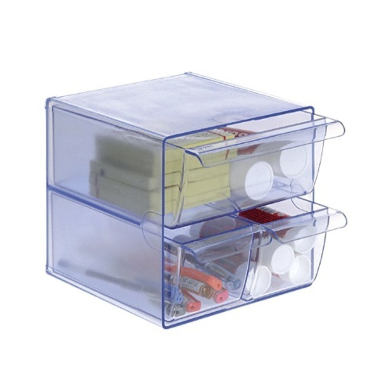 MODULO SOBREMESA APILABLE  1 CAJON GRD. + 2 CAJONES PEQ. ARCHICUBO 6708 ^ A-2000