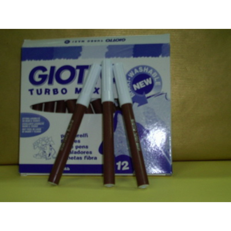 ROTULADOR GIOTTO TURBO MAXI FILA MARRON C/12U 456016