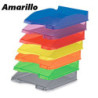 BANDEJA APILABLE FAIBO PLASTICO TRANSLUCIDO AMARILLO 93TR-64