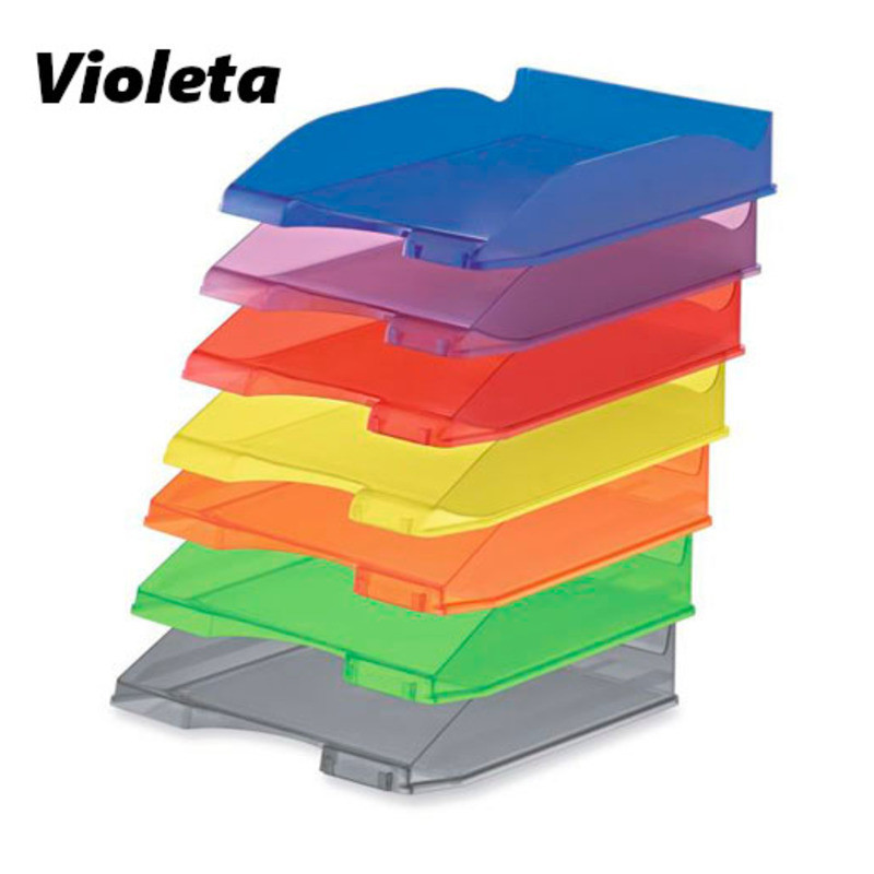 BANDEJA APILABLE FAIBO PLASTICO TRANSLUCIDO VIOLETA 93TR-68