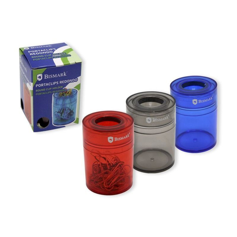 PORTACLIPS BISMARK BASIC LISO 3 COLORES SURTIDOS IMANTADO 325607 POESSA