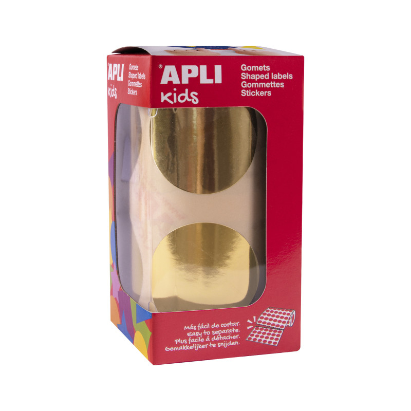 ROLLO GOMETS REDONDOS Ø45 MM METALIZADOS ORO APLI 18483