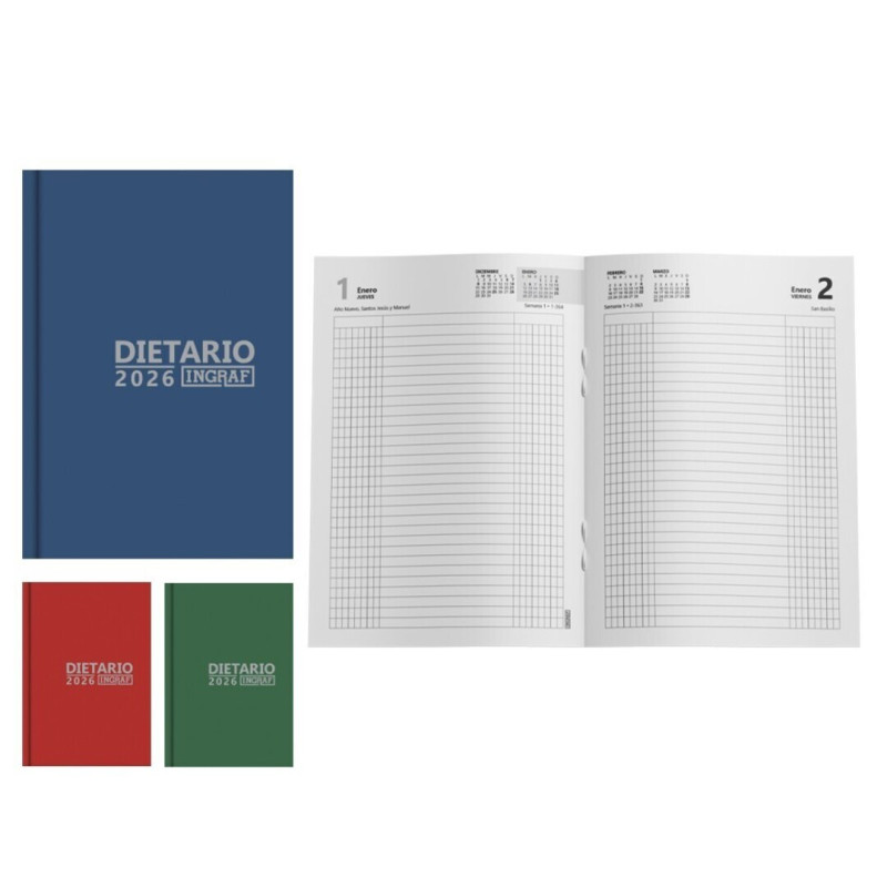 DIETARIO POESSA26 ENCUAD. 1/8 COLOR CAS. 2026 356407