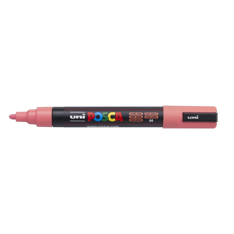 MARCADOR UNI-BALL POSCA PC-5M PUNTA REDONDA 1,8-2,5MM ROSA CORAL -66-