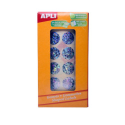 GOMETS METALIZADOS REDONDOS 15MM HOLOGRAFICO ROLLO 2832u. APLI 11631