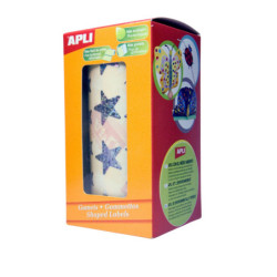 GOMETS METALIZADOS ESTRELLA GRANDES HOLOGRAFICO ROLLO 1416u. APLI 12046