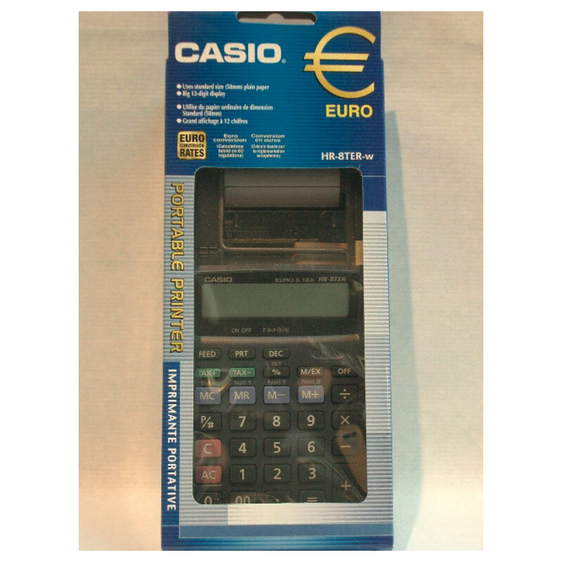 CALCULADORA CASIO HR 8 TEC PAPEL 12 DIG.