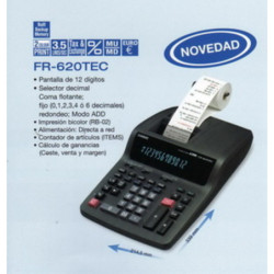 CALCULADORA CASIO FR 620 RE PAPEL 12 DIG.