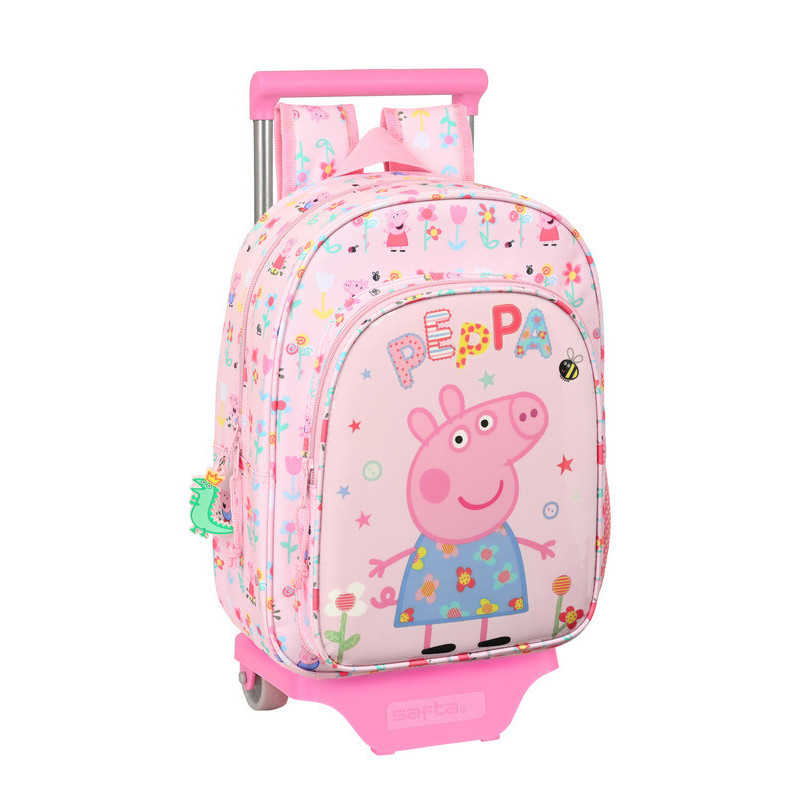 MOCHILA 185+CARRO 705 PEPPA PIG "HAVING FUN" 612272020 34*26 SAFTA22