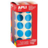 GOMETS METALIZADOS REDONDOS 20MM AZUL ROLLO 1770u. APLI 12048