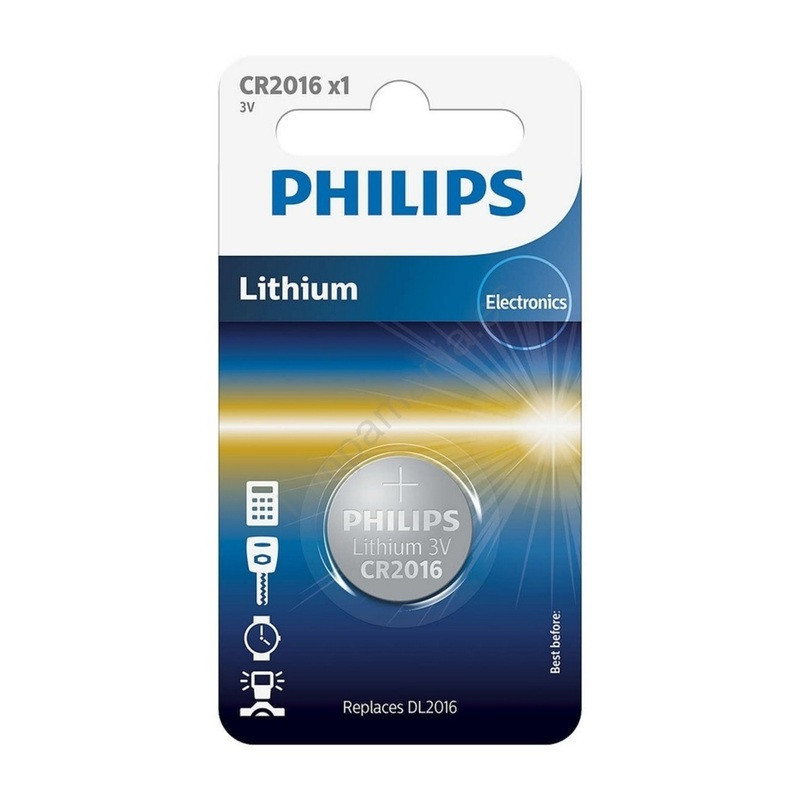 PILA PHILIPS BOTON ALCALINA CR2016 BLISTER UNIDAD