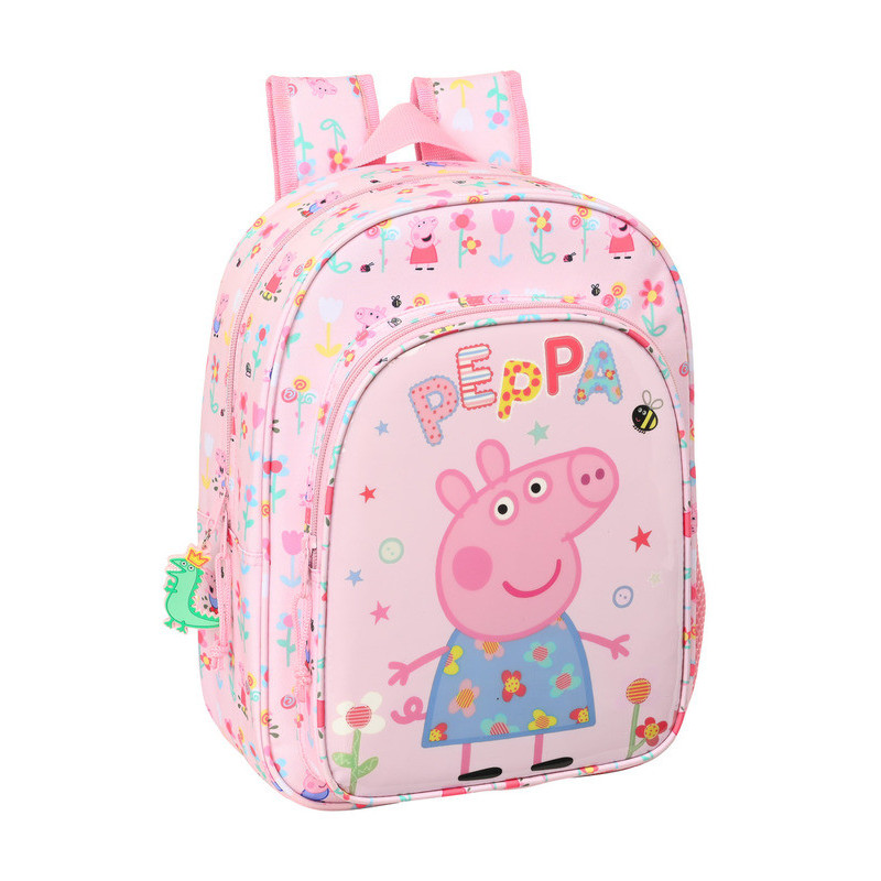 MOCHILA INFANTIL ADAPTABLE PEPPA PIG "HAVING FUN" 612272185 34*26 SAFTA22