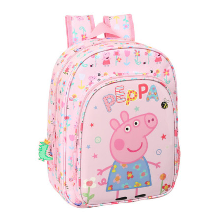 MOCHILA INFANTIL ADAPTABLE PEPPA PIG "HAVING FUN" 612272185 34*26 SAFTA22