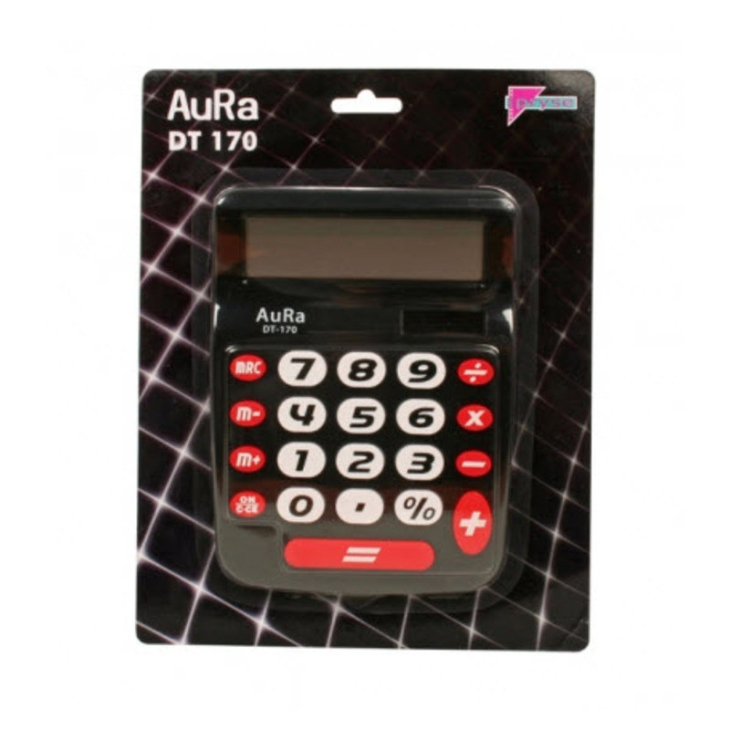 CALCULADORA AURA DT-170 SOBREMESA 12 DIGITOS TECLAS GRANDES ^