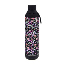 BOTELLA TERMO AUREA 600ML CON ALTAVOZ BT BLACK WILD FLOWER BTA60116