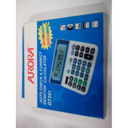 CALCULADORA AURORA DT-351 12 DIGITOS CHEQUEO Y CORRECCION SOBREMESA ^