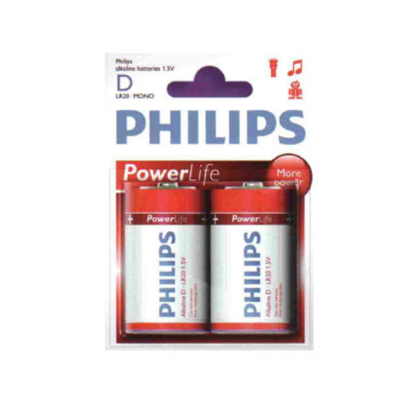 PILA PHILIPS POWERLIFE D, LR20 2U