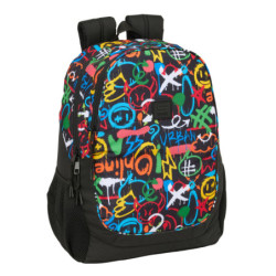 MOCHILA ADAPT.CARRO SAFTA GRAFFITI "COLORS" SAFTA26 642623665 44X32 UNIDAD