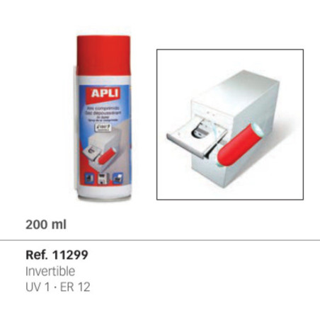 SPRAY AIRE COMPRIMIDO APLI INVERTIBLE 200ML 11299