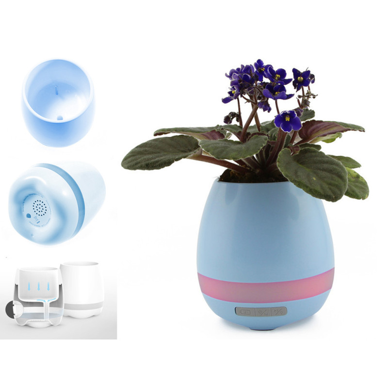 ALTAVOZ MACETERO I-TOTAL AZUL CON LUZ CM3189 ^