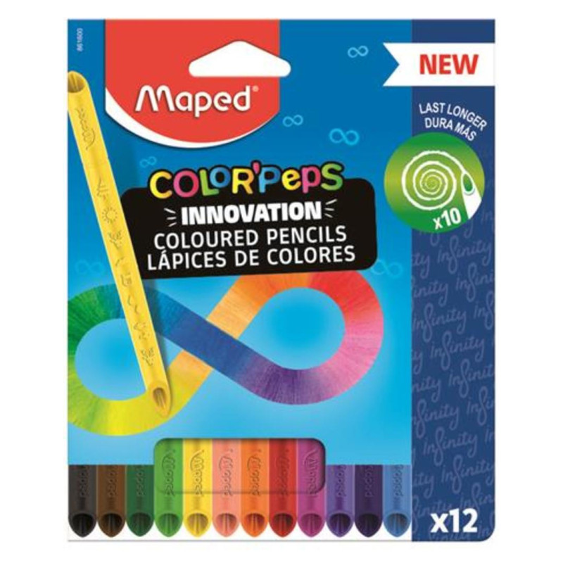 CERAS MAPED COLOR'PEPS INFINITY INNOVATION ESTUCHE 12 COLORES 861600