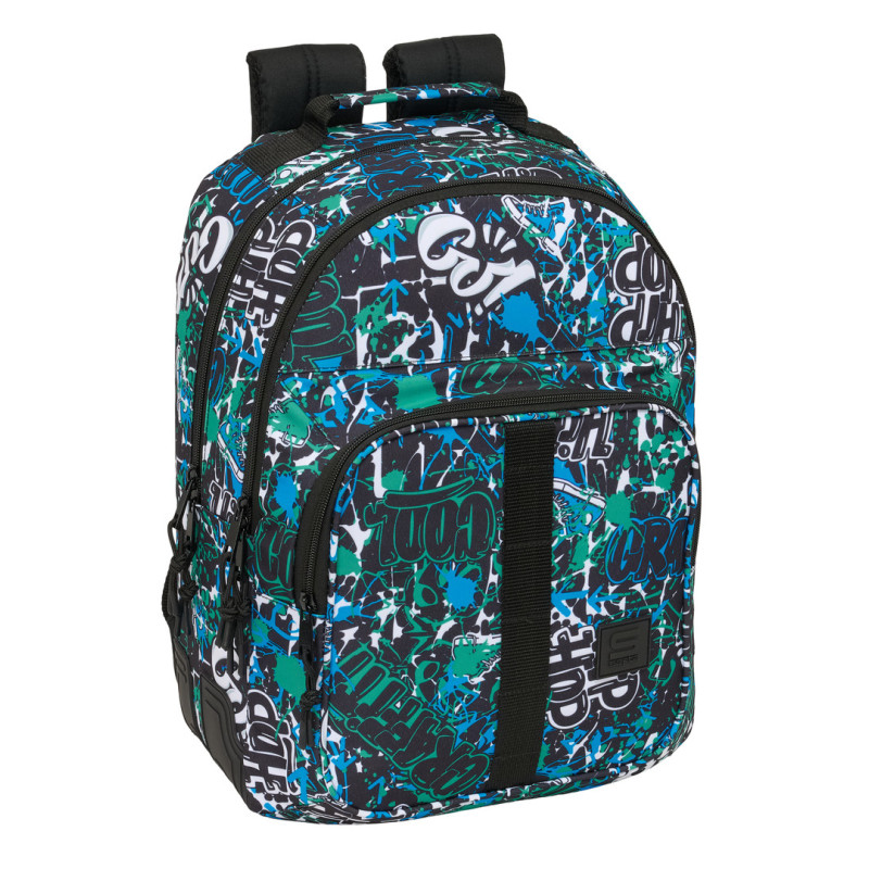 MOCHILA DOBLE ADAPT.CARRO SAFTA GRAFFITI "GO" SAFTA26 642622773 42X32 UNIDAD