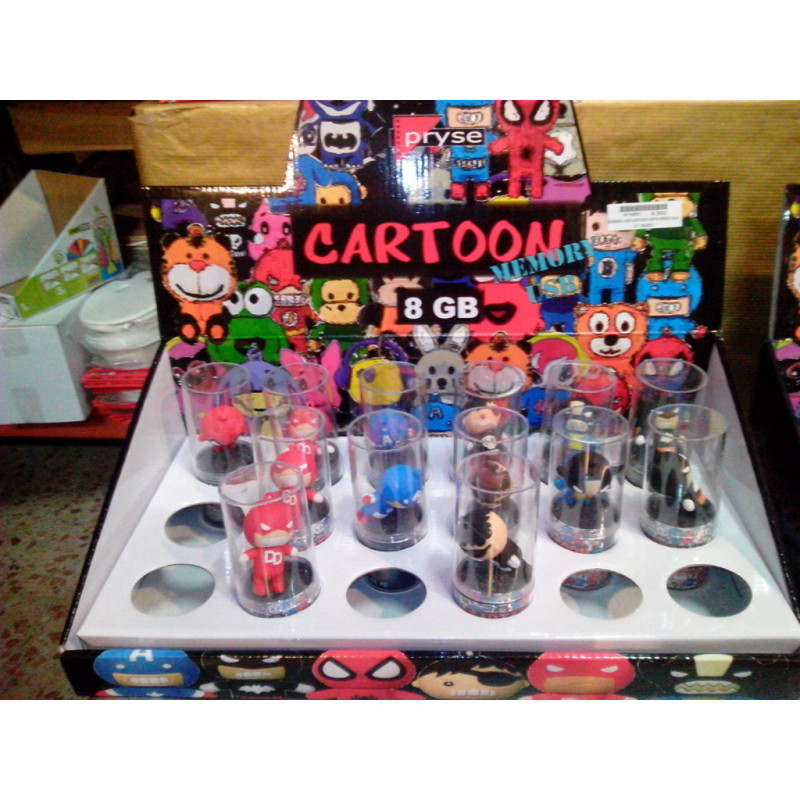 MEMORIA USB CARTOON SUPER HEROES 8GB 2.0  9000001