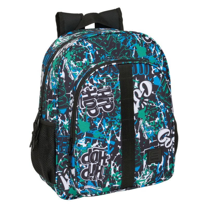 MOCHILA JUNIOR ADAPT.CARRO SAFTA GRAFFITI "GO" SAFTA26 642622640 38X32 UNIDAD