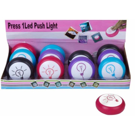 PUNTO LUZ TENUE COLGADOR LED REDONDA COLORES ALEX BOG EBI-003