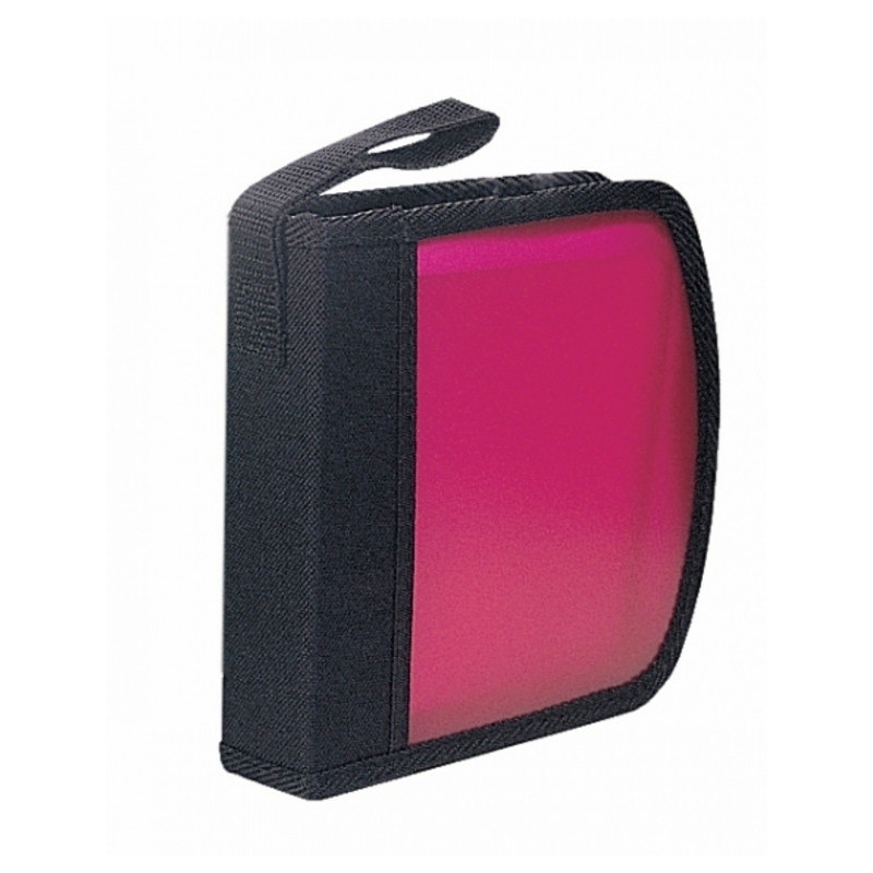 ARCHIVADOR CD PRYSE DENIM ROJO 24CD PLASTICO ^