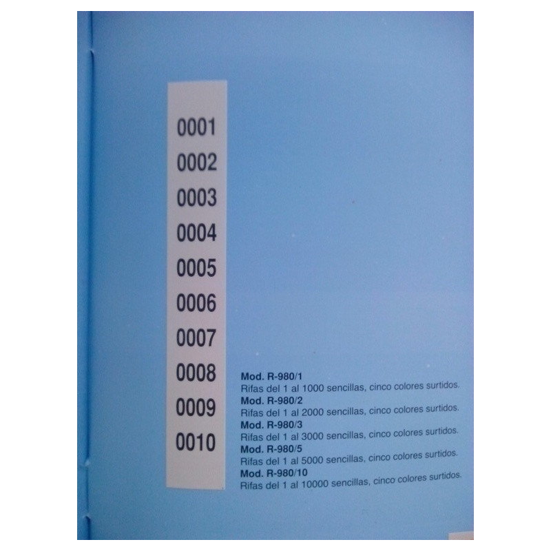 TAL. LOAN RIFAS 1- 2.000  PTE 30 SERIES