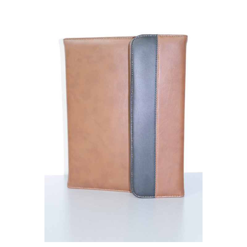 CARPETA CONGRESO LEBER FOLIO 10.662 06 MARRON NEGRO C/CALCULADORA ^