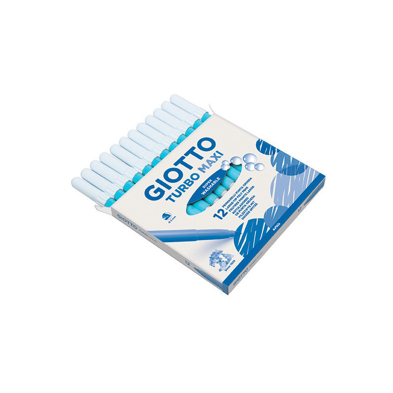 MARCD.ES COLORES GIOTTO TURBO MAXI AZ CELESTE CJ.12