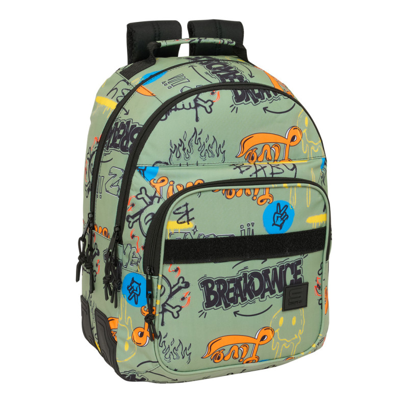 MOCHILA DOBLE ADAPT.CARRO SAFTA GRAFFITI "ZONE" SAFTA26 642621773 42X32 UNIDAD