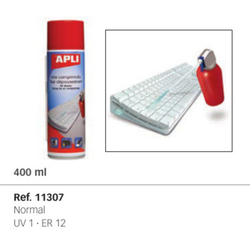SPRAY AIRE COMPRIMIDO APLI NORMAL INFLAMABLE 400ML 11307