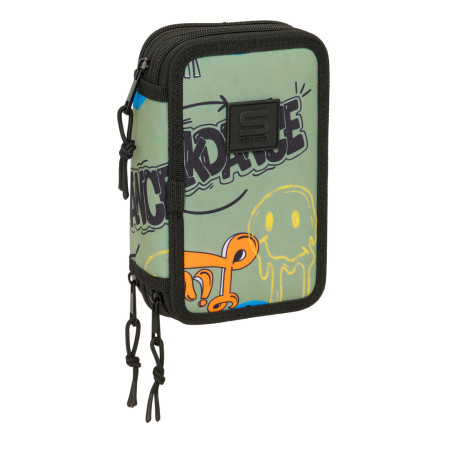 PLUMIER TRIPLE 37 PCS SAFTA GRAFFITI "ZONE" SAFTA26 442621857 19,5X12,5 UNIDAD