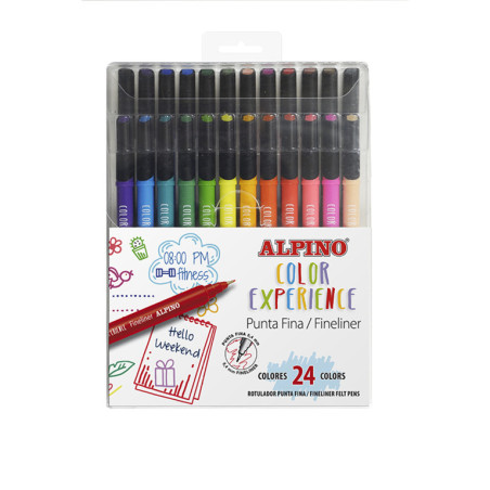 ROTULADOR ALPINO COLOR EXPERIENCE FINELINER 24 COLORES AR001039 UNIDAD