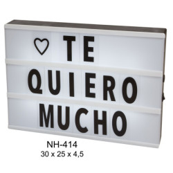 CAJA LUZ ALEX BOG MENSAJE PERSONALIZABLE 84 LETRAS NH-414