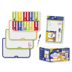 SET 2 PIZARRAS POESSA C/TABLAS MULTIPLICAR + ROTULADOR Y BORRADOR POESSA 327354