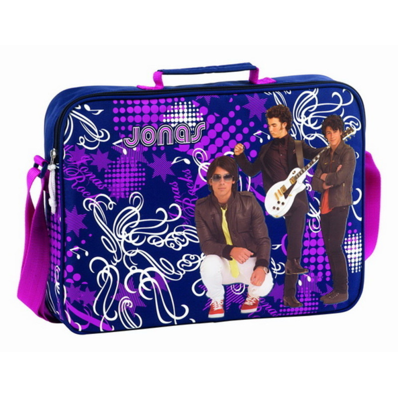 MOCHILA SAFTA 10 JONAS BROTHERS ROCK&ROLL EXTRAESCOLAR 611017385 ^