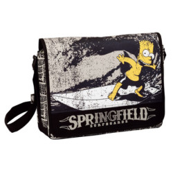 MOCHILA SAFTA 11 SIMPSONS JUST SURF BANDOLERA 40CM 611108346 ^