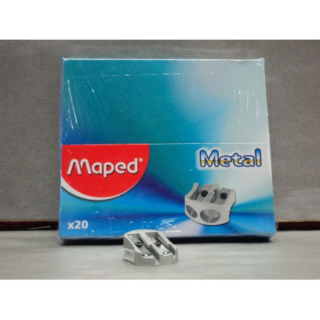 SACAPUNTAS MAPED METAL CUÑA DOBLE CAJA 20U 506700