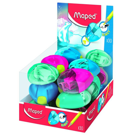 SACAPUNTAS MAPED DEPOSITO IGLOO EJECT UN USO TRANS COLORES UNIDAD 032711 (30)