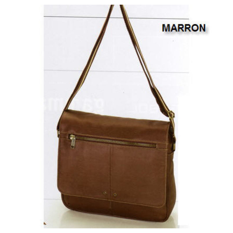 BOLSO GABOL PRO COMPASS BANDOLERA C/SOLAPA POLIPIEL MARRON 20906 ^