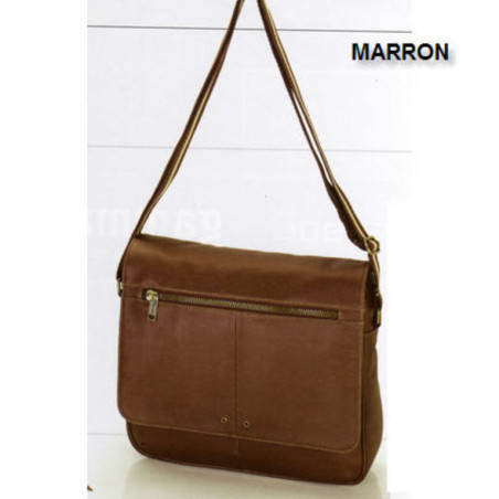 BOLSO GABOL PRO COMPASS BANDOLERA C/SOLAPA POLIPIEL MARRON 20906 ^