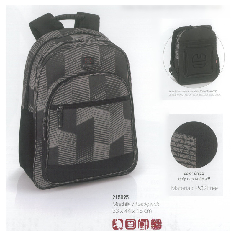 MOCHILA GABOL14 SCREAM DOBLE 44CM 215095