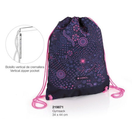 BOLSA ZAPATOS GABOL17 SCHOOL LYRIC 44CM 219871 ^