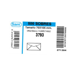 SOBRE SAM TARJETA VISITA 70*105 3793 100U