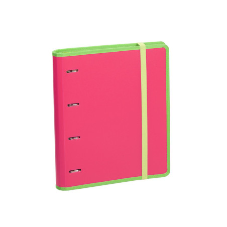 CARPEBLOC DEC RINGBOOK 4A A4 C/RECAMBIO CARCHIVO CONTRAST FUCSIA/VERDE 12387460 ^