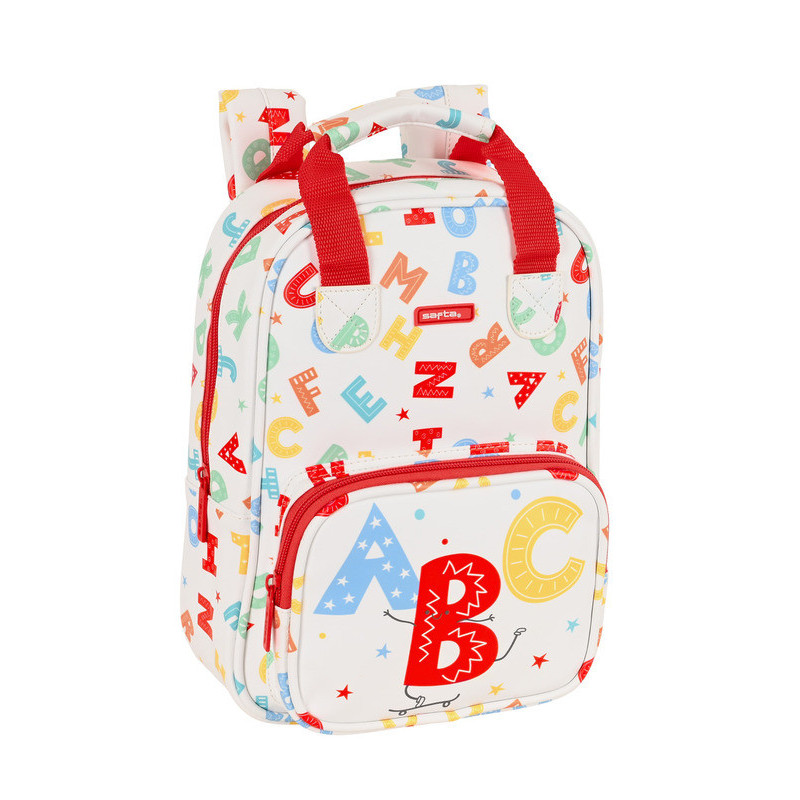 MOCHILA INFANTIL CON ASAS FACIL LIMPIEZA SAFTA PREESCOLAR "ALPHABET" 612287765 28*20 SAFTA22